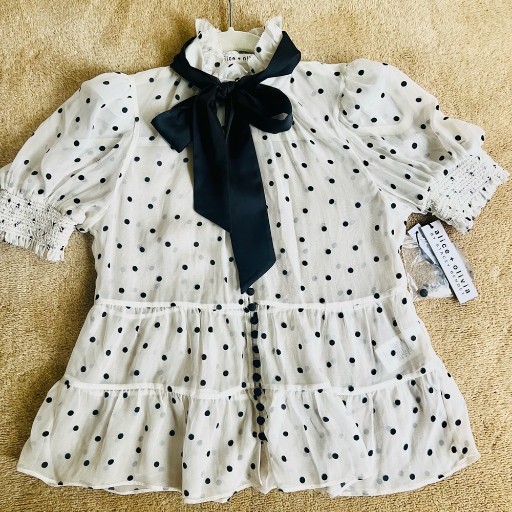 Alice and Olivia Polka Dot Top